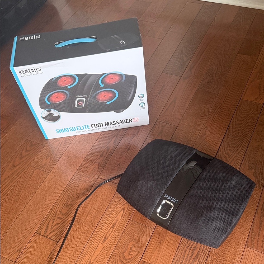 HoMedics Black Foot Massager with Compact Design